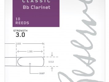 DISCONTINUED PRICE D'Addario Reserve Classic Reeds for Bb Clarinet
