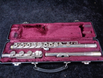 Armstrong 303 Low B Open Hole Flute – Sterling Silver Head Joint, Serial # 80184