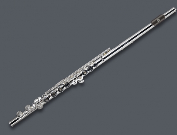 New Tomasi 10-GRB Silver Plated Open Hole Flute with Sterling Headjoint, Grenadilla Lip Plate