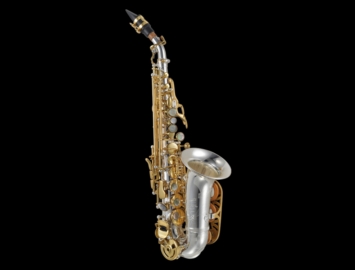 New! P. Mauriat System 76 Custom Class Curved Soprano - Silver and Gold