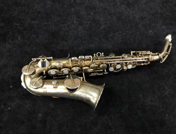 Vintage Buescher True-Tone Silver Curved Soprano Saxophone #176706 - Keyed to High F!