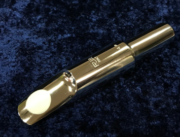 New Old-Stock RIA Italy 4* Metal Mouthpiece in Silver Plate for Baritone Sax - 0.084-Inch/2.13mm