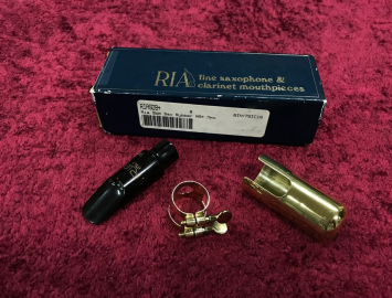 NEW OLD STOCK RIA Italy 9* Hard Rubber Mouthpiece for Soprano Sax - 0.104 inch/2.64 mm