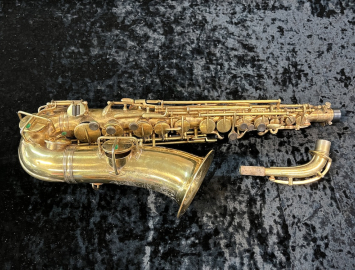 Original Gold Plated Frank Holton Alto Saxophone w/ Extra Trill Keys - Serial # 27003