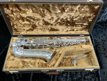 Vintage Selmer Paris Silver Plated 'Radio Improved' Alto Saxophone, Serial #19659