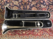 Very Nice! Bundy Silver Plate Student Trombone, Ready to Play with Case