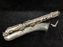 Vintage C.G. Conn Satin Silver 12M 'Naked Lady' Baritone Sax - Serial #340719