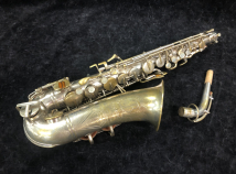 Vintage Buescher Aristocrat Big B Alto Saxophone in Silver Plate, Serial #329400