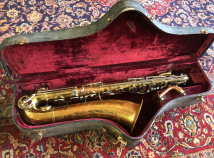 Vintage Evette Schaeffer Low Bb Baritone Sax Paris France, Serial #9862 W/ Case