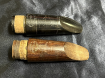 Lot of 2 Vintage Bb Clarinet Mouthpieces - Wood Buffet Paris, 'Goldie's Special'