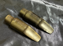 Lot of 2 Hard Rubber Meyer Tenor Saxophone Mouthpieces - 5M, 6M